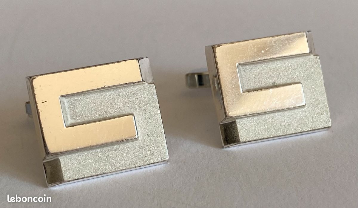Paire de boutons de manchette en Argent 835/1000