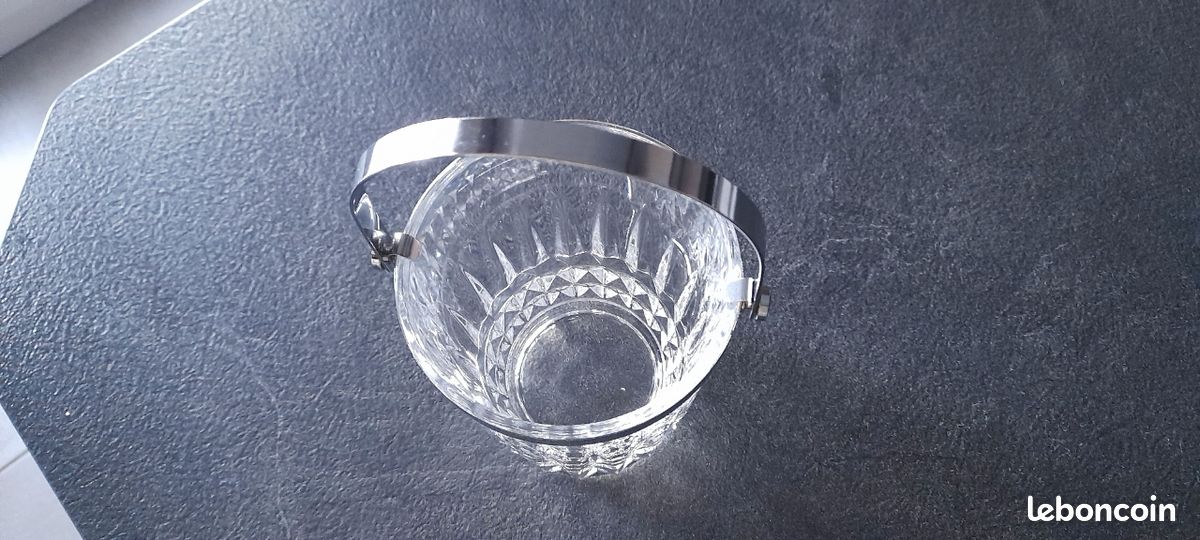 Seau à glaçons en cristal neuf vintage - Arts de la table