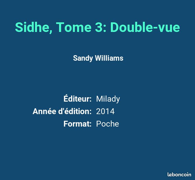 Sidhe, Tome 3: Double-vue - Sandy Williams (image 2)