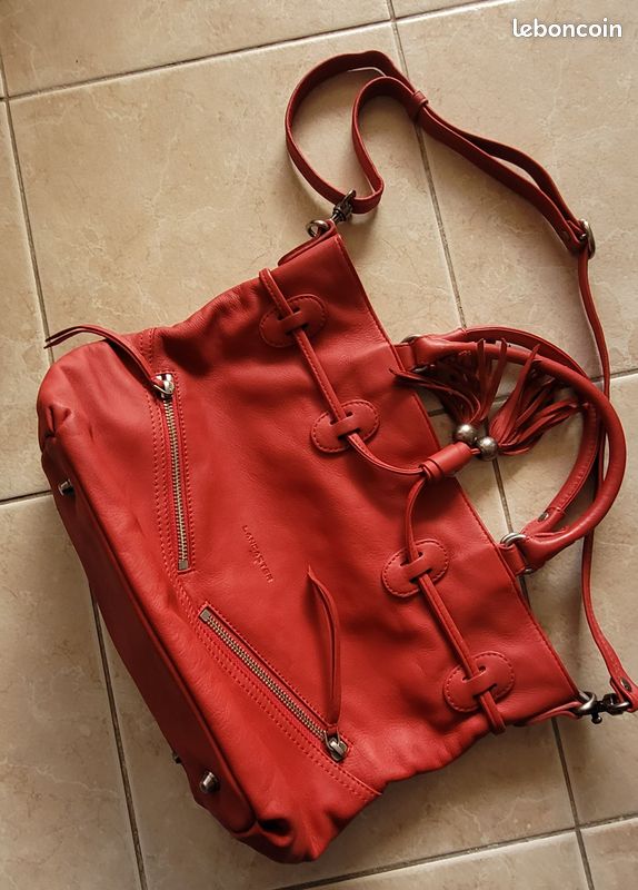 Sac a main cuir rouge d'occasion Accessoires Bagagerie