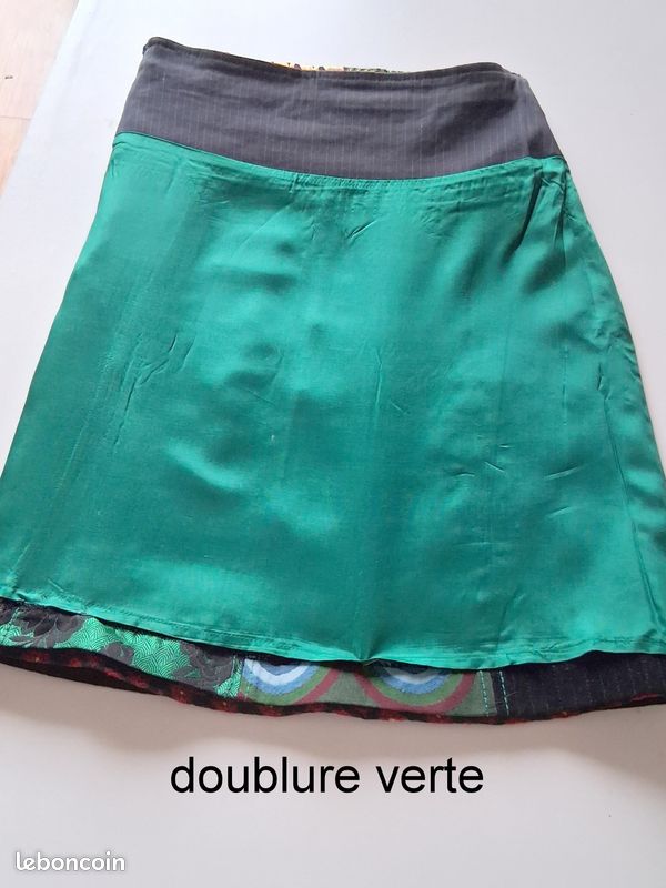 Jupe Desigual Multicolore Brodée Taille S (34) - Occasion Très Bon état, Coton
