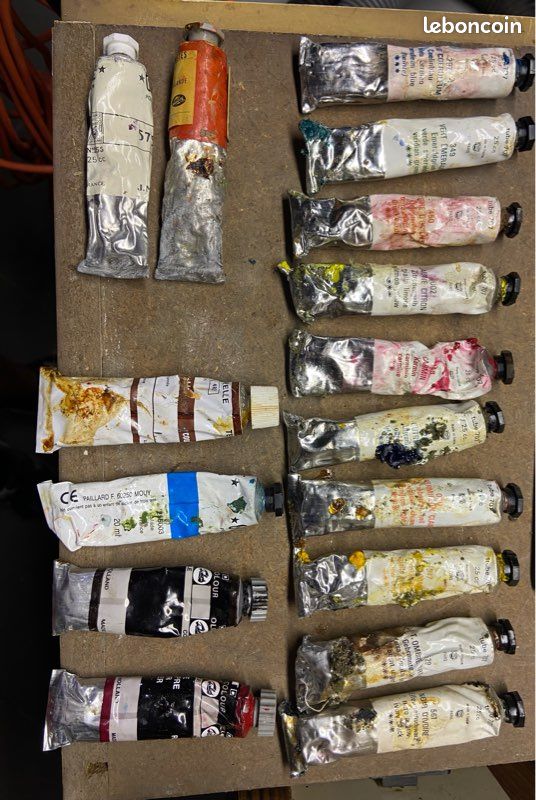 Important Lot de Tubes de Peinture Vintage (Huile & Gouache) – J.M. Paillard, Lefranc Bourgeois, Talens (image 2)