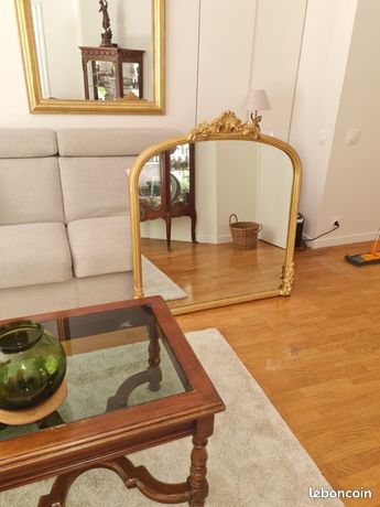 Miroir Mural Baroque Or Repro Antique Shabby Chic de Sale Bain 97x57