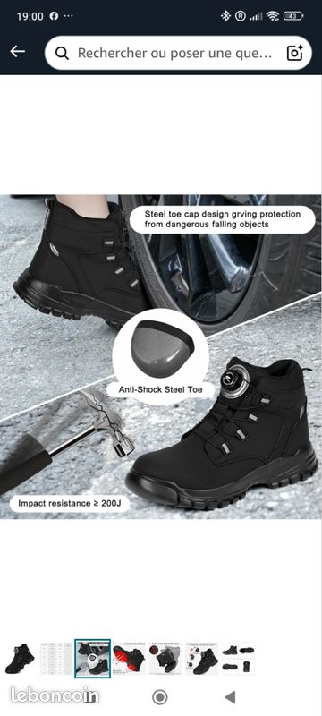 Chaussures De Sécurité Homme Femmes Embout Acier Protection Chaussures