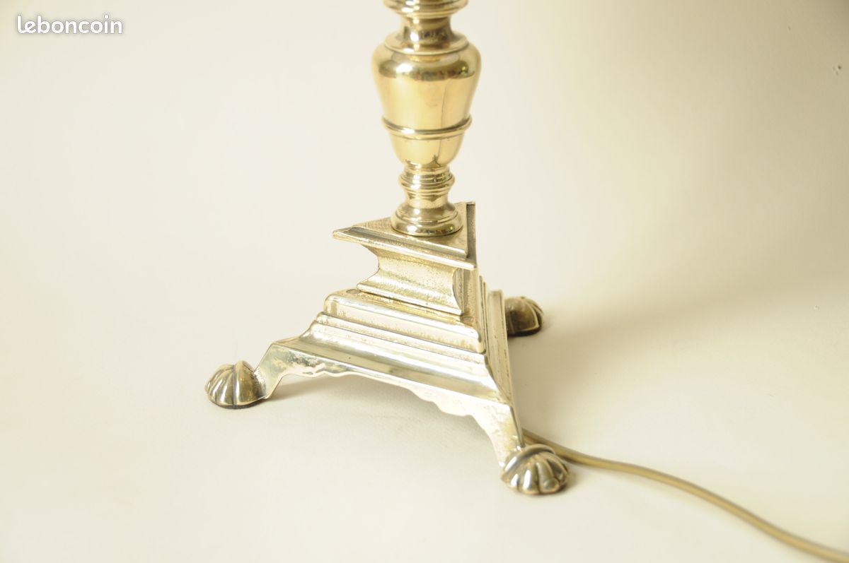 Lampe de Bureau Bankers en Verre Vert, 1960s en vente sur