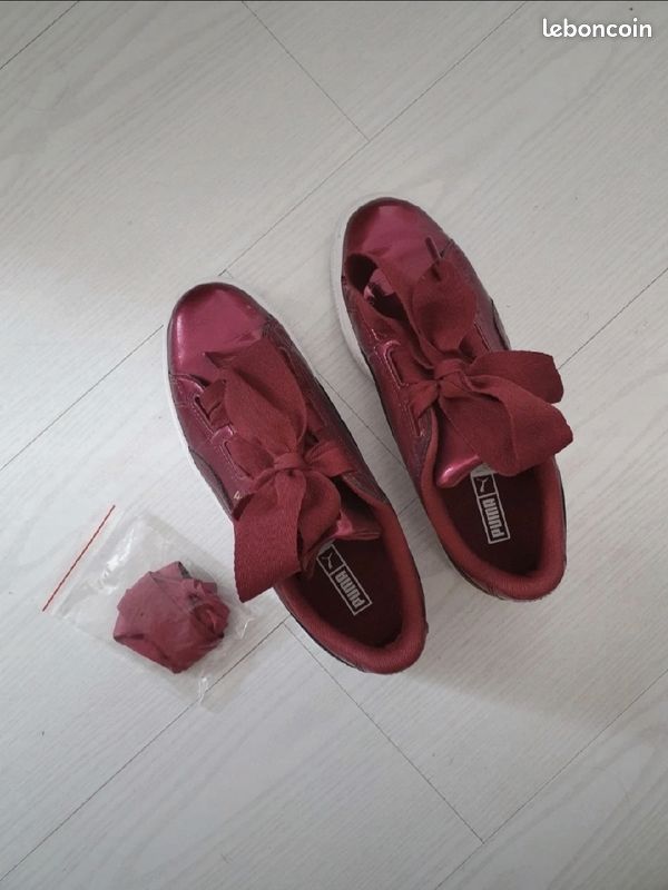 Basket Puma heart patent bordeau (image 2)