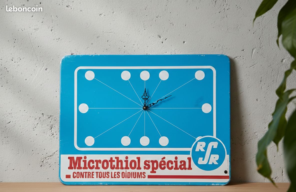Horloge publicitaire vintage Microthiol spécial #HOMR (image 1)