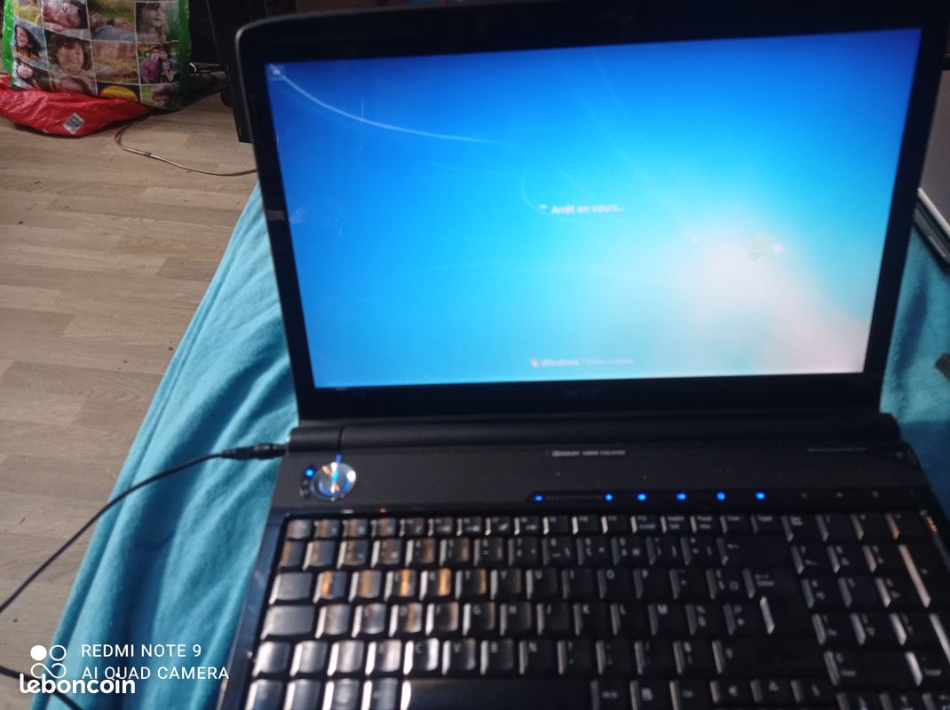 Coque Arrière D'écran Pour Acer Aspire 6530/6930 - Bleu Nuit / Noir - Occasion