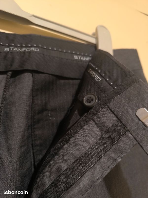 Pantalon Homme Jean Neveux 100% Laine Grise - Modèle Toulouse Taille 50 - Neuf Avec Étiquettes