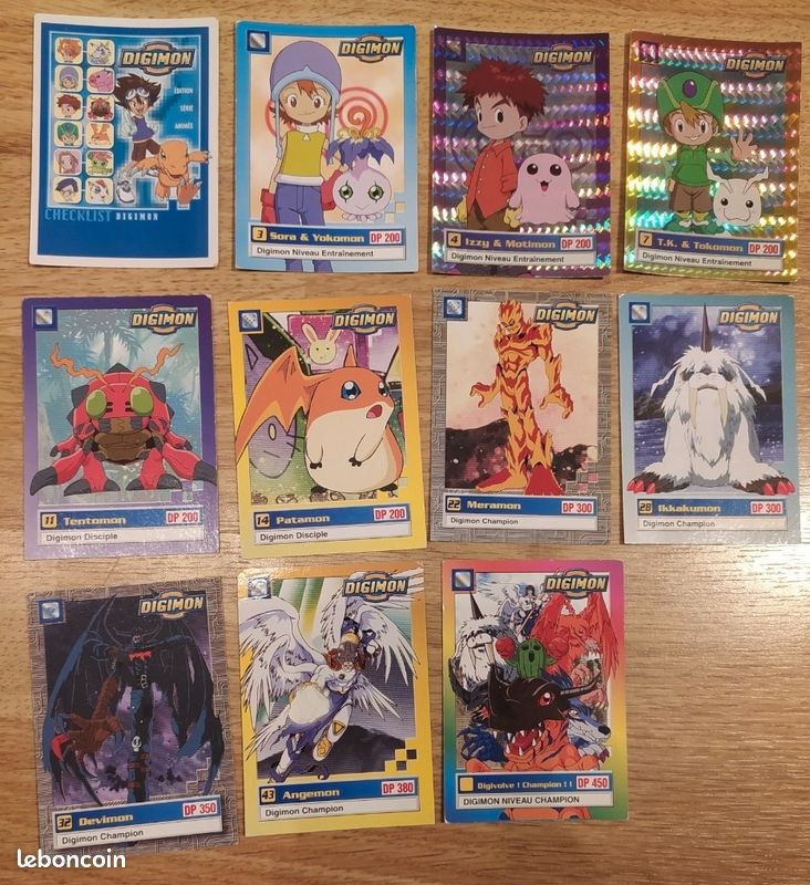 Cartes Digimon vintage 19992000 - Collection Cartes Digimon vintage 19992000 - Collection