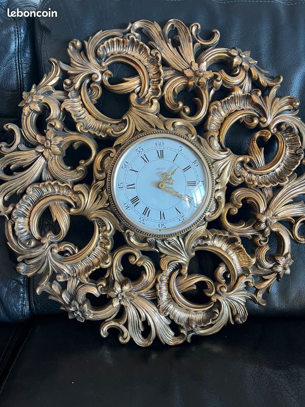 Horloge murale 54 cm Jaeger Le Coultre Rococo Vintage (image 1)