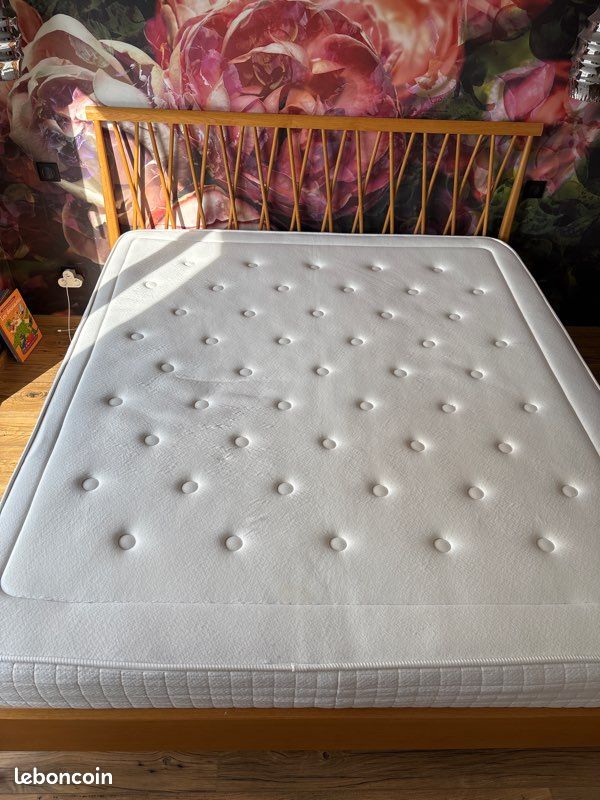 Lit avec sommier lattes & Matelas en 180cm (image 4)