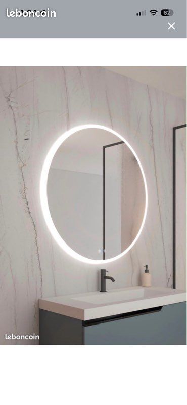 Miroir led Bluetooth salle de bain (image 1)