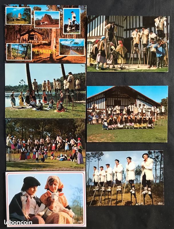 Carte Postale anciennes & modernes* Folklore Landais-Normand & Agen (image 1)