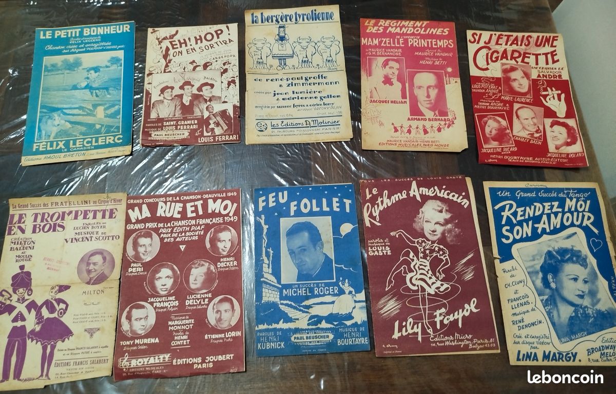 Lot de 92 anciennes partitions de musique (image 3)