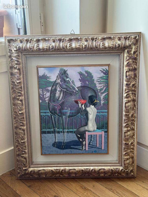 Tableau huile sur toile signe giuseppe malbi (image 2)