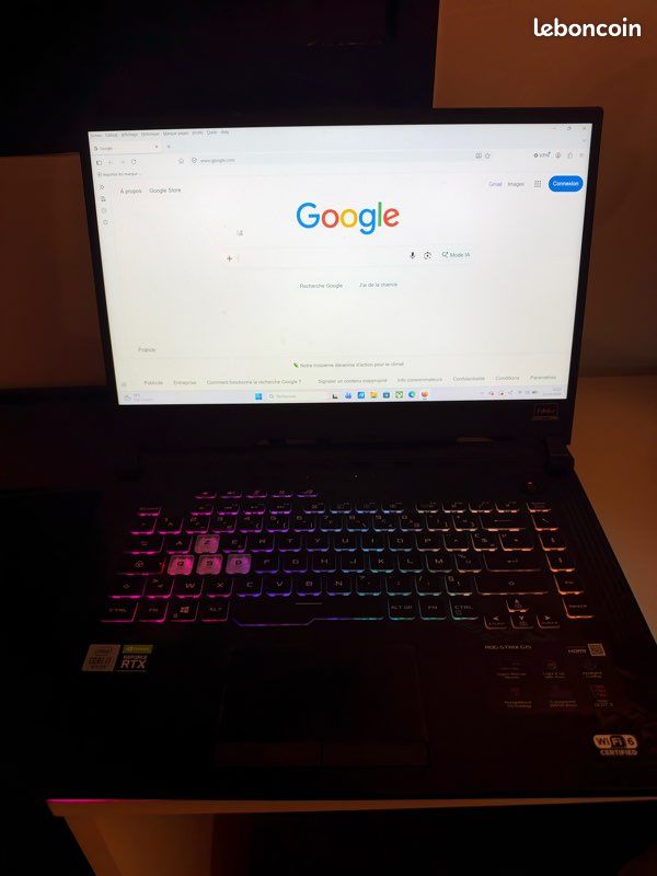 PC Gamer ASUS ROG Strix G15 – RTX 2070 8 Go – i7 – 16 Go RAM – 144 Hz (image 1)