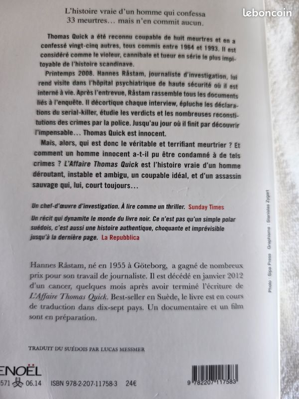 L'affaire Clara Quick hannes rastam bon état broché (image 5)