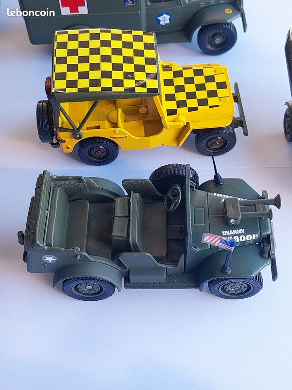 Lot De 7 Véhicules Militaires Solido - Échelles 1/43 Et 1/50 - Chars - Occasion