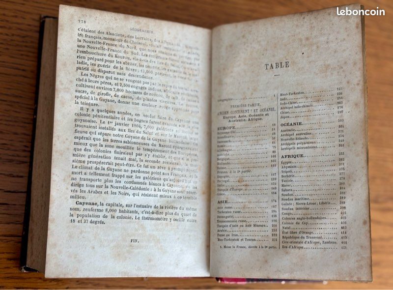 “ Géographie ” livre ancien de Onésime RECLUS édité en 1872 par L MULO libraire éditeur (image 5)