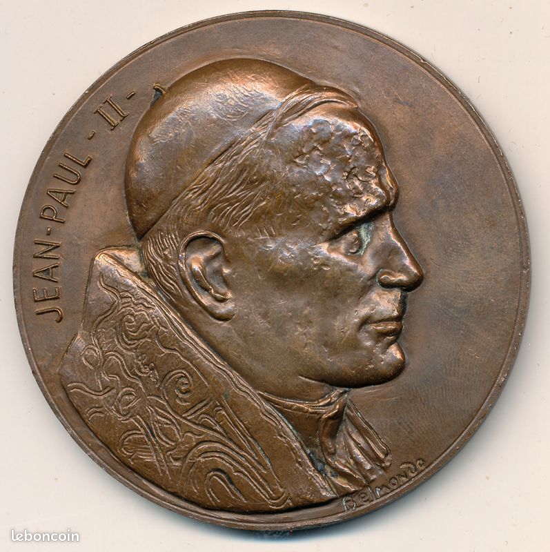 Médaille Jean Paul II – XXème Siècle – Cuivre Argenté, Qualité BE