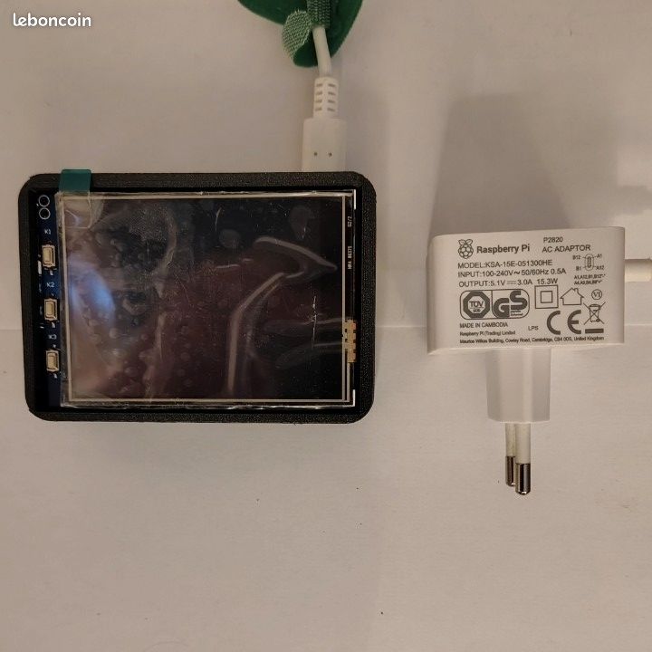 Raspberry pi 4 4Go Rev 1.5 - Écran 3.2" tactile - carte MicroSD 32Go - Alim officiel 3A - Boîtier (image 7)