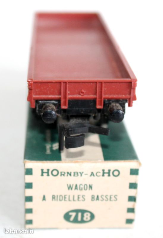 Wagon HOrnby-acHO - Plat Ridelles Basses - ref 718 - Etat NBO