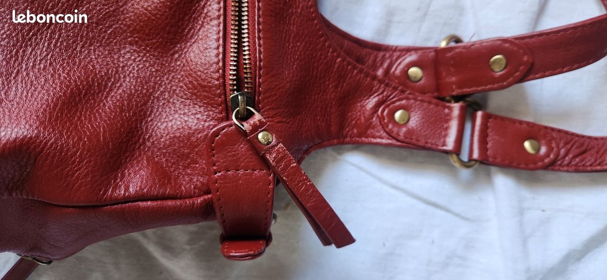 Sac à main cuir rouge marque Catwalk (image 12)