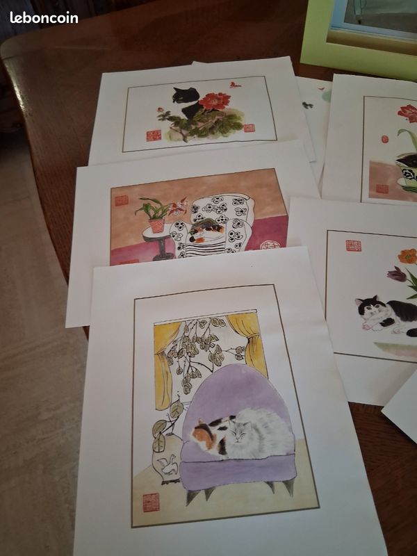 10 aquarelles prêtes à encadrer + 10 Marie-Louise (image 4)