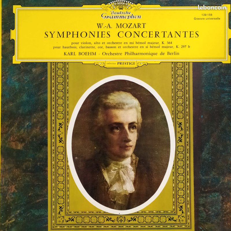 W.A. MOZART SYMPHONIES CONCERTANTES (Disque vinyle) (image 1)