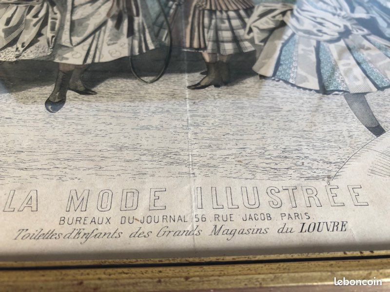 Cadres anciens avec gravures de mode originales (image 4)