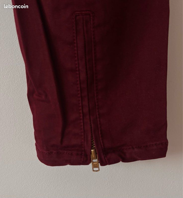 Pantalon bordeaux Zara Woman (image 3)