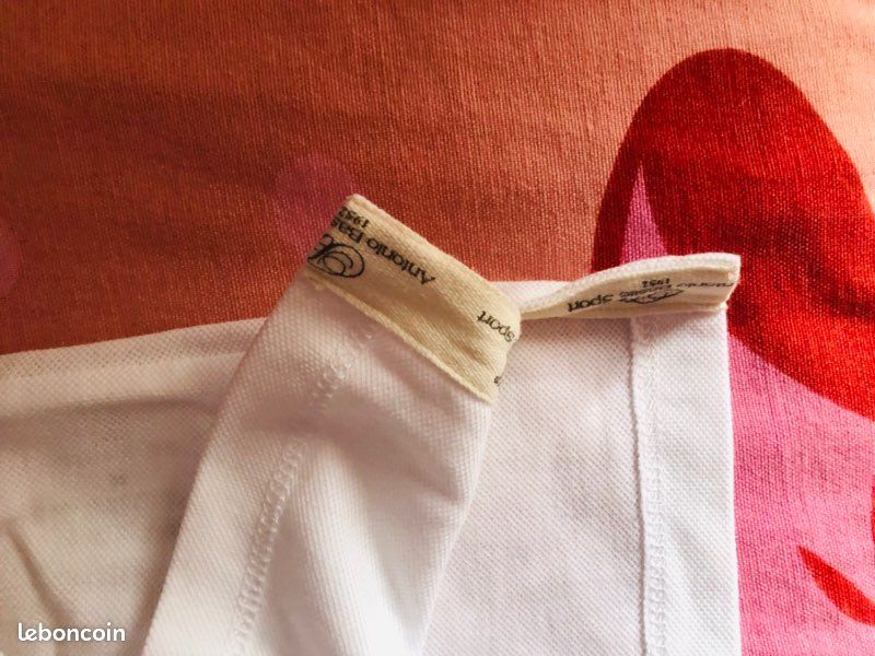 Polo slim blanc manches longues Antonio Basile Sport taille M (image 5)