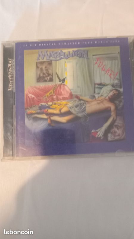 Lot Marillion " fugazi " 1 double cd + 1 carte postale " assassing " + 1 tee-shirt brodé main (image 4)
