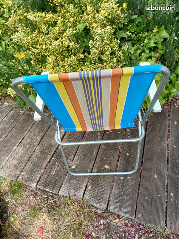 Chaise de camping pliante vintage (image 3)