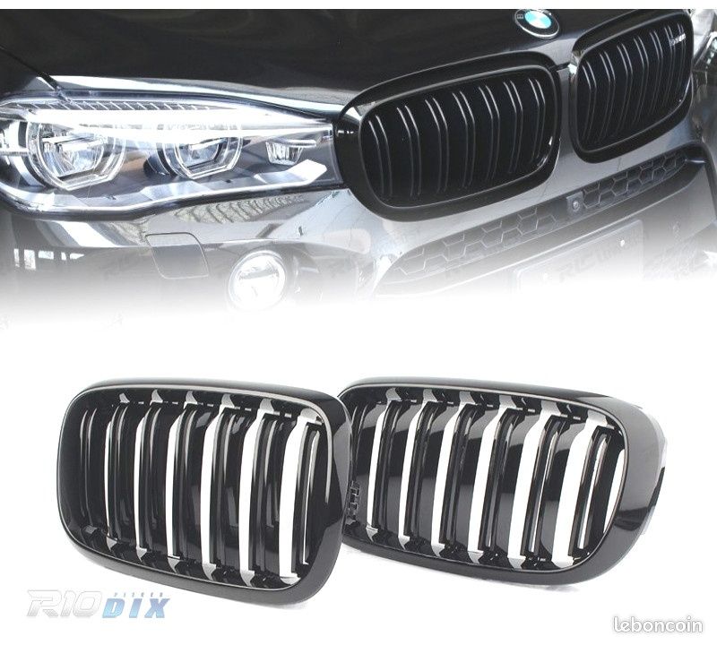 Calandres bmw x5 f15 13-20 x6 f16 14- look m noir brillant j07z (image 1)
