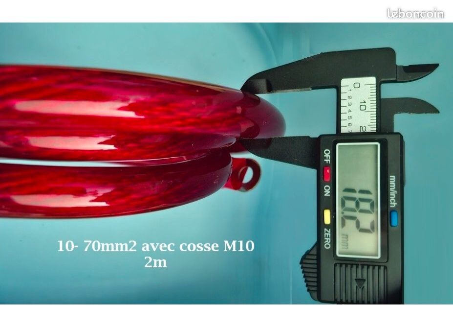 MESBRICO - Câbles de raccordement Rouge/Noir pour Batterie - Neufs O_261 (image 13)