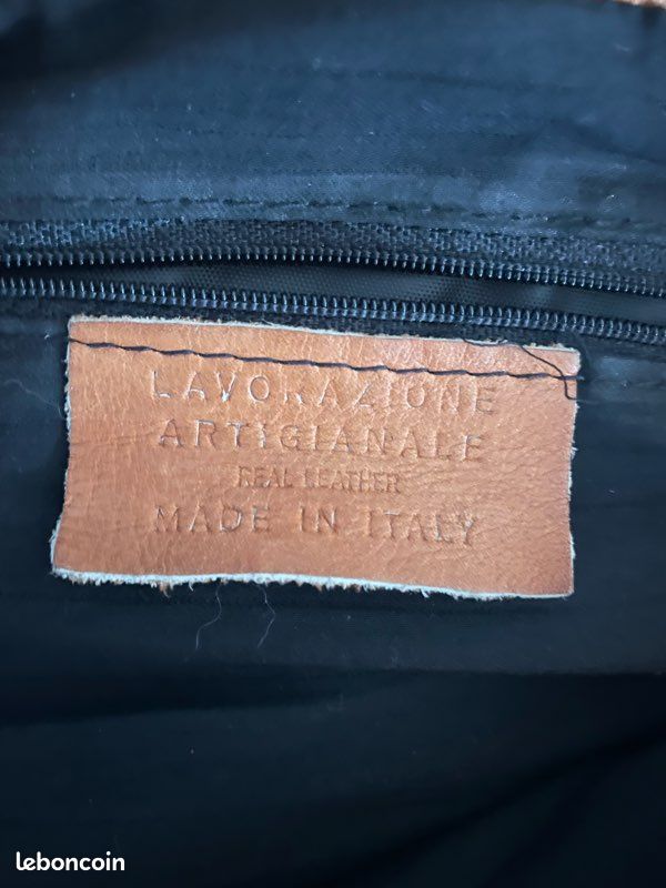 Sac cuir camel (image 3)