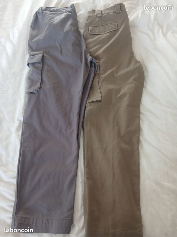 Lot De 2 Pantalons De Travail Sanfor Taille 48 - Coton, Bleu, Jamais Portés - Occasion Parfait état