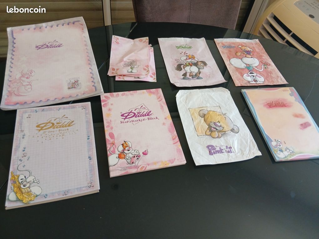 Années 2000-gros Lot Diddl blocs enveloppes parfumées timbres bloc note aimanté sacs souvenir (image 1)