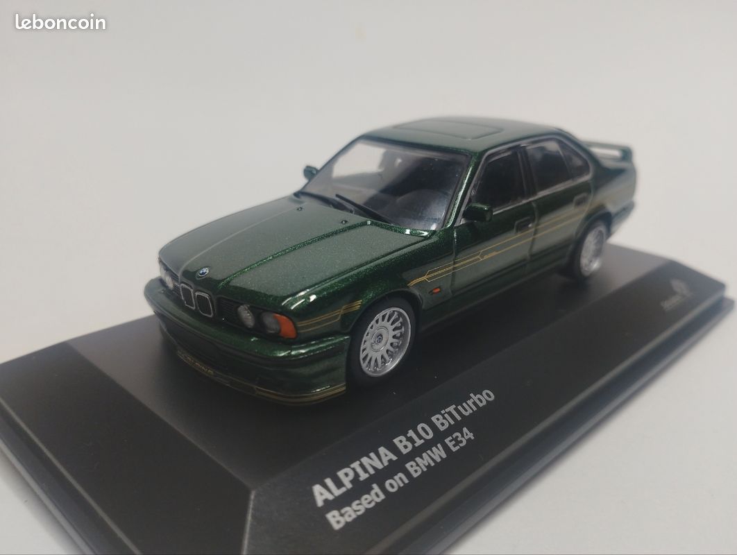 Solido 1/43 - BMW Alpina B10 Bi Turbo E34 Verte 1994 - Modèle Miniature Diecast Neuf