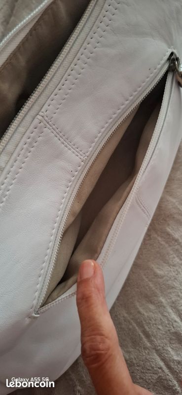 Sac a main blanc tout cuir Kerensse TBE (image 4)