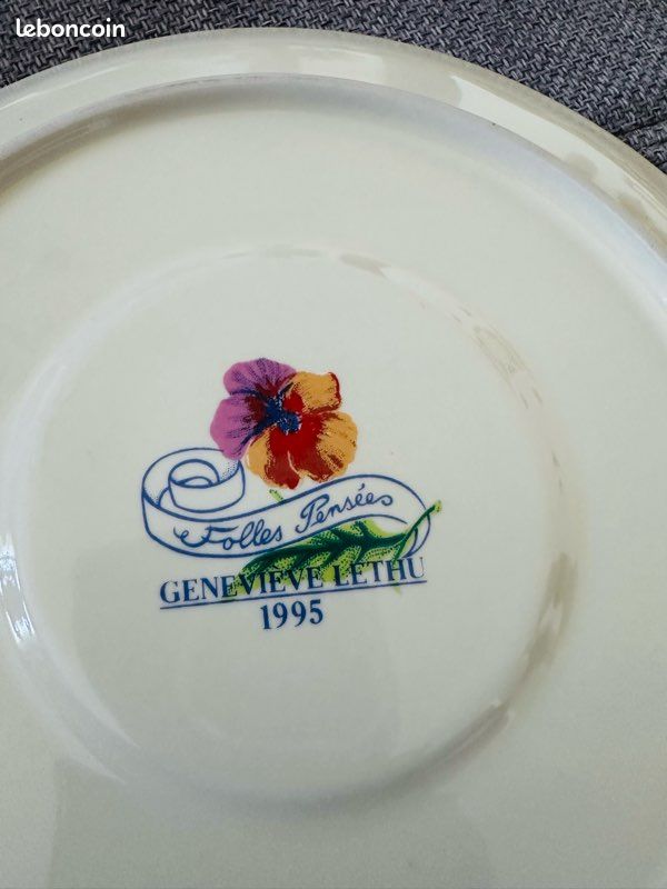 Deux assiettes Geneviève Lethu Folles pensées (image 2)