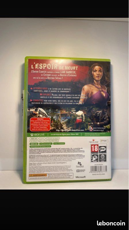 Escape dead island Xbox 360 complet - Jeux vidéo