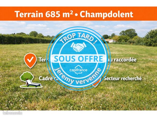 Terrain 685 m² Champdolent
