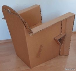 2 Fauteuils en carton design couleur kraft (image 4)