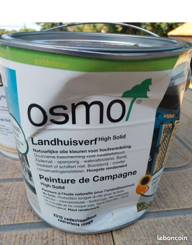 Peinture de campagne OSMO à l'huile naturelle cèdre rouge (image 1)