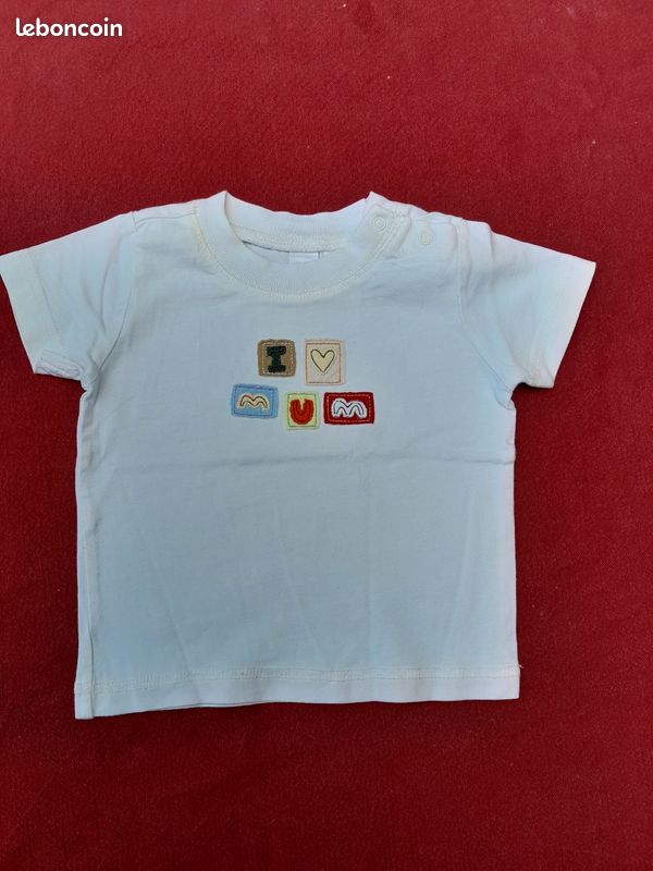 Lot t-shirt manches courtes bébé 3 mois (image 2)