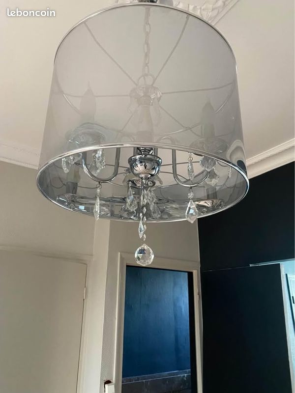 Lustre argenté de style "baroque" (image 2)