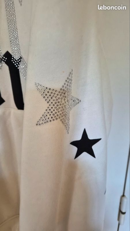 Sweat Court Jennyfer Taille S - Gris - Occasion En Très Bon état